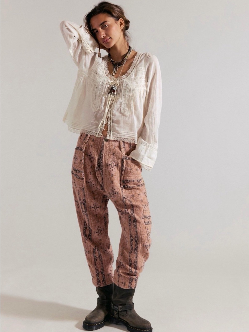Free People Bay To Breakers Jacquard Pants